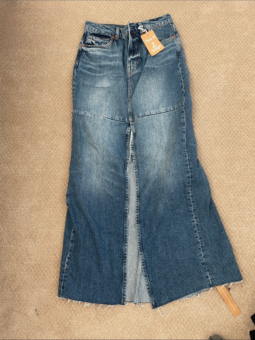 Reformation tazz maxi denim skirt Blue Denim